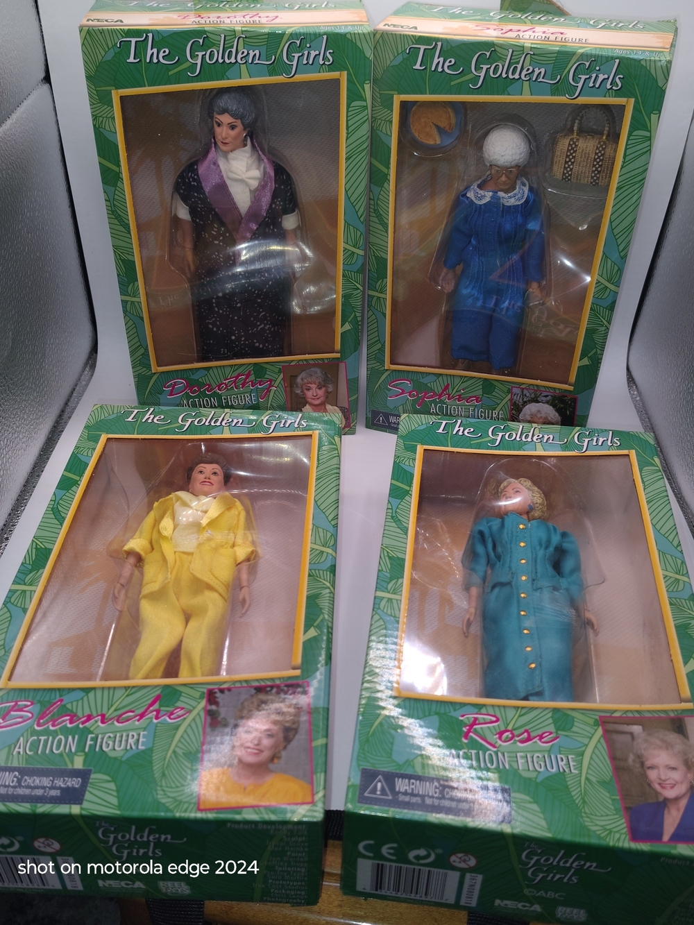 RETIRED NECA The Golden Girls 8” Retro Clothed Action Figures - Complete Set